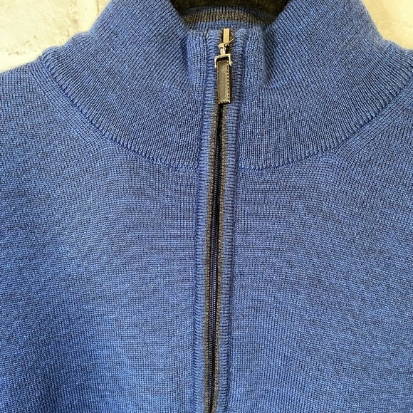 Saks Fifth Avenue Blue Merino Wool Sweater - Picture 4 of 8